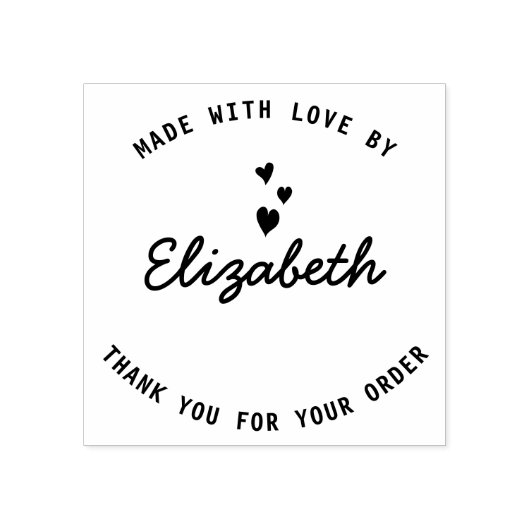 愛で作られた小さなビジネスカスタムパン ラバースタンプ (インプリント)