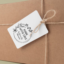 愛で作られた手描きベリー花リース ラバースタンプ