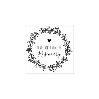 愛で作られた植物性リース ラバースタンプ