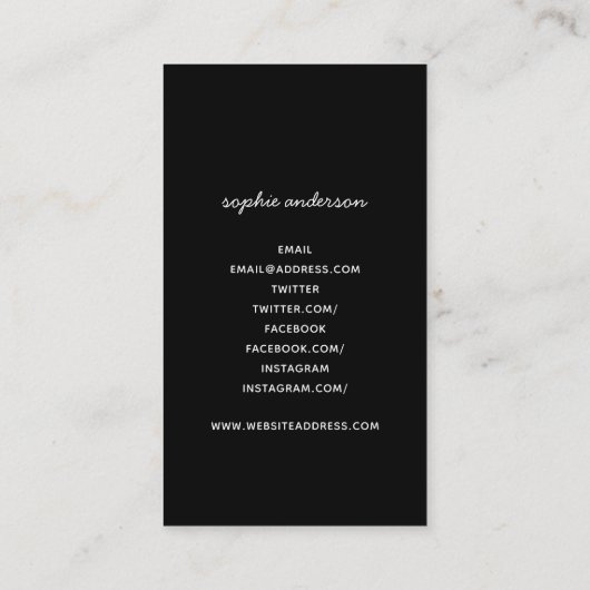 愛で作られた編集可能なカラー 名刺 (裏面)