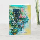 愛で作られた美しいフローラクリスマスカード カード (正面)