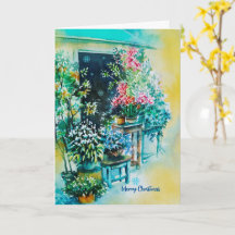 愛で作られた美しいフローラクリスマスカード