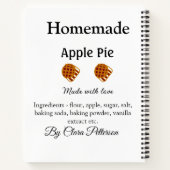 愛で作られた自家製アップルパイの具材を追加 ノートブック (裏面)