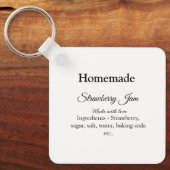 愛で作られた自家製ストロベリージャム文字 キーホルダー (正面)