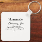 愛で作られた自家製ストロベリージャム文字 キーホルダー (裏面)