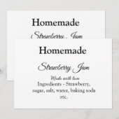 愛で作られた自家製ストロベリージャム文字 シーズンカード (正面/裏面)
