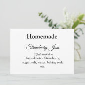 愛で作られた自家製ストロベリージャム文字 シーズンカード (スタンド正面)