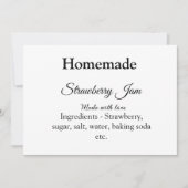 愛で作られた自家製ストロベリージャム文字 招待状 (正面)