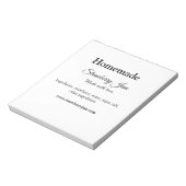 愛で作られた自家製ストロベリージャム追加文字我々 ノートパッド (回転)