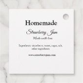 愛で作られた自家製ストロベリージャム追加文字我々 フェイバータグ (裏面)
