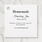 愛で作られた自家製ストロベリージャム追加文字我々 フェイバータグ (正面)