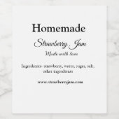 愛で作られた自家製ストロベリージャム追加文字我々 ワインラベル (シングルラベル)