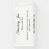 愛で作られた自家製ストロベリージャム追加文字我々 横断幕 (縦)