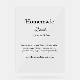 愛で作られた自家製ドーナツ追加文字サイト アクリルサイン