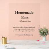 愛で作られた自家製ドーナツ追加文字サイト アクリルサイン (ウェディング)