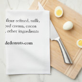 愛で作られた自家製ドーナツ追加文字サイト キッチンタオル (四つ折り)