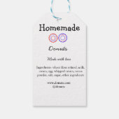 愛で作られた自家製ドーナツ追加文字サイト ギフトタグ (裏面)
