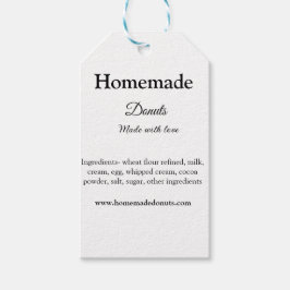愛で作られた自家製ドーナツ追加文字サイト ギフトタグ