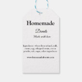 愛で作られた自家製ドーナツ追加文字サイト ギフトタグ (裏面)