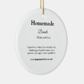 愛で作られた自家製ドーナツ追加文字サイト セラミックオーナメント (右)