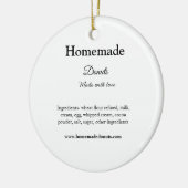 愛で作られた自家製ドーナツ追加文字サイト セラミックオーナメント (左)