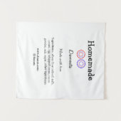 愛で作られた自家製ドーナツ追加文字サイト タペストリー (正面(横))