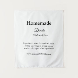 愛で作られた自家製ドーナツ追加文字サイト タペストリー