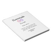 愛で作られた自家製ドーナツ追加文字サイト ノートパッド (アングル)