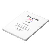 愛で作られた自家製ドーナツ追加文字サイト ノートパッド (回転)