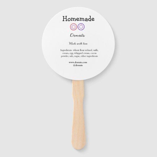 愛で作られた自家製ドーナツ追加文字サイト ハンドファン (正面)