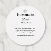 愛で作られた自家製ドーナツ追加文字サイト フェイバータグ (裏面)