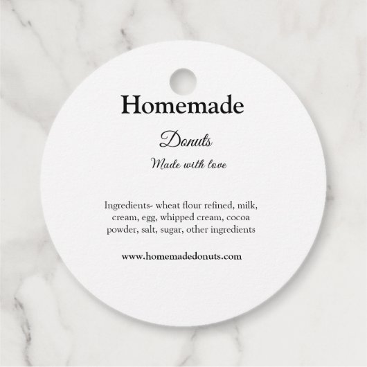 愛で作られた自家製ドーナツ追加文字サイト フェイバータグ (裏面)