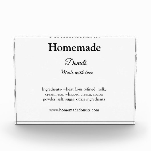 愛で作られた自家製ドーナツ追加文字サイト フォトブロック (正面)