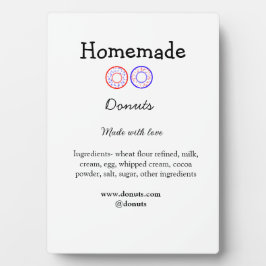 愛で作られた自家製ドーナツ追加文字サイト フォトプラーク