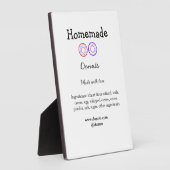 愛で作られた自家製ドーナツ追加文字サイト フォトプラーク (側面)