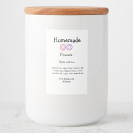 愛で作られた自家製ドーナツ追加文字サイト フードラベル