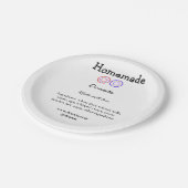 愛で作られた自家製ドーナツ追加文字サイト ペーパープレート (アングル)