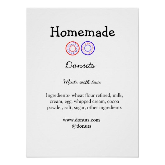 愛で作られた自家製ドーナツ追加文字サイト ポスター (正面)