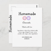 愛で作られた自家製ドーナツ追加文字サイト ポストカード (正面/裏面)