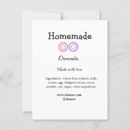 愛で作られた自家製ドーナツ追加文字サイト ポストカード