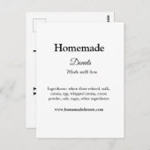 愛で作られた自家製ドーナツ追加文字サイト ポストカード (正面/裏面)