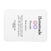 愛で作られた自家製ドーナツ追加文字サイト マグネット (横)