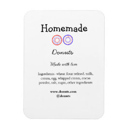 愛で作られた自家製ドーナツ追加文字サイト マグネット