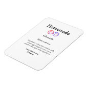 愛で作られた自家製ドーナツ追加文字サイト マグネット (左側)