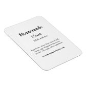 愛で作られた自家製ドーナツ追加文字サイト マグネット (右側)