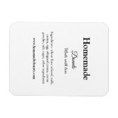 愛で作られた自家製ドーナツ追加文字サイト マグネット (横)