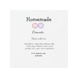 愛で作られた自家製ドーナツ追加文字サイト メタルプリント