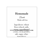 愛で作られた自家製ドーナツ追加文字サイト ラバースタンプ (インプリント)