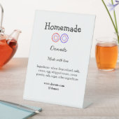 愛で作られた自家製ドーナツ追加文字サイト 台座サイン (インサイチュ)