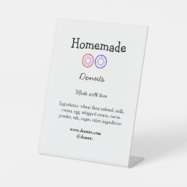 愛で作られた自家製ドーナツ追加文字サイト 台座サイン